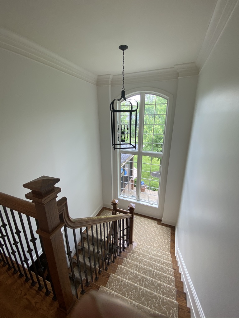 Freshly painted interior living room in a Monroe, Ohio home