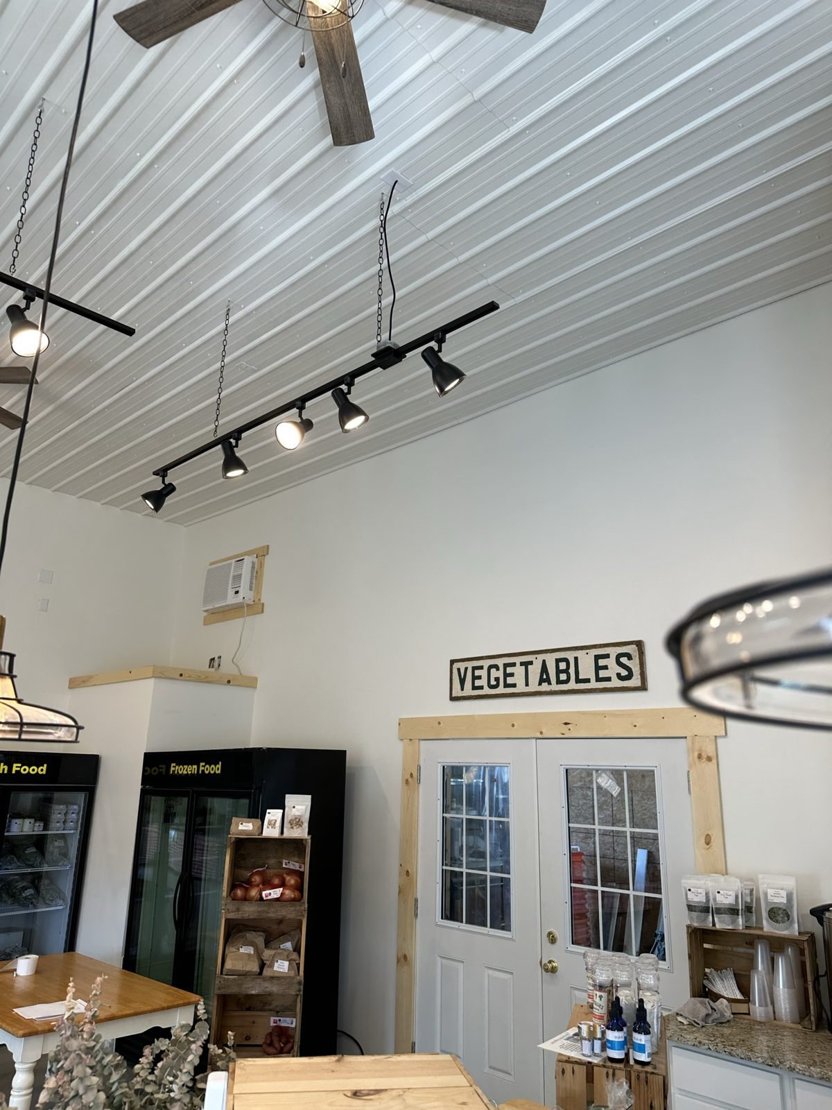 Commercial interior painting of a farm market in Franklin, OH